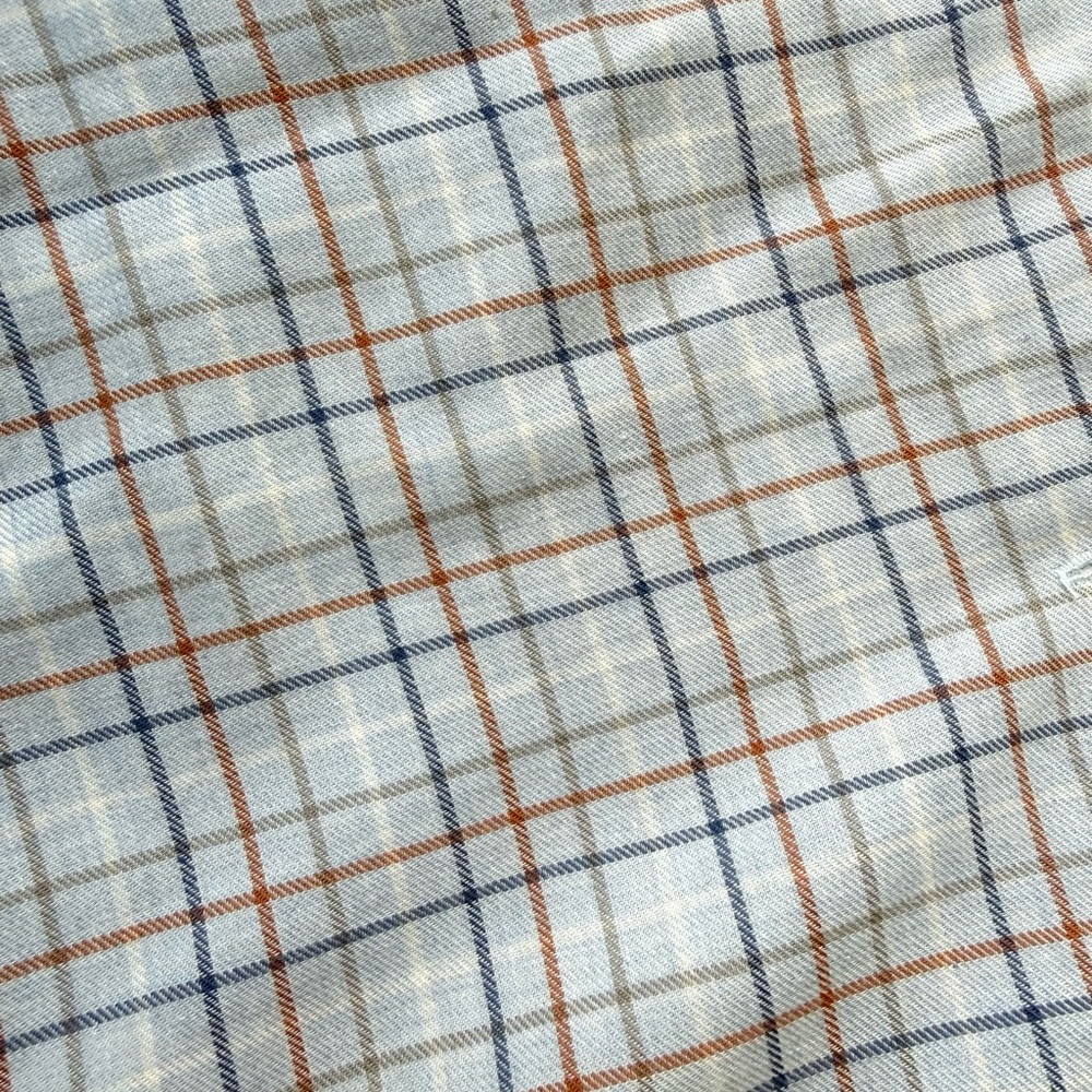Pepa London Plaid Blouse 3Y Blue Check Peter Pan Collar Cotton - Picture 5 of 6